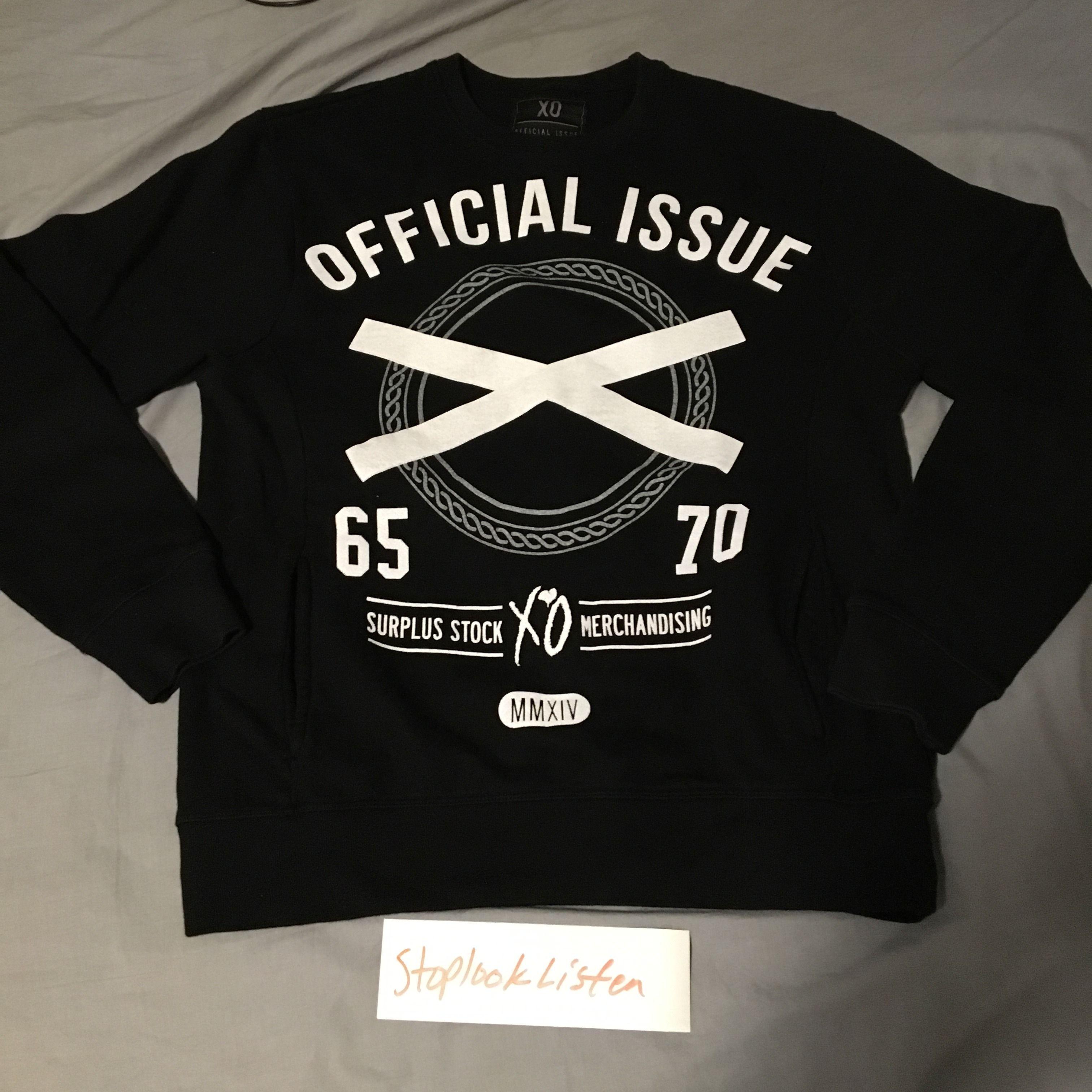 Official Issue Xo Logo - THE WEEKND OFFICIAL ISSUE XO RARE CREWNECK SWEATER SIZE L LARGE ...