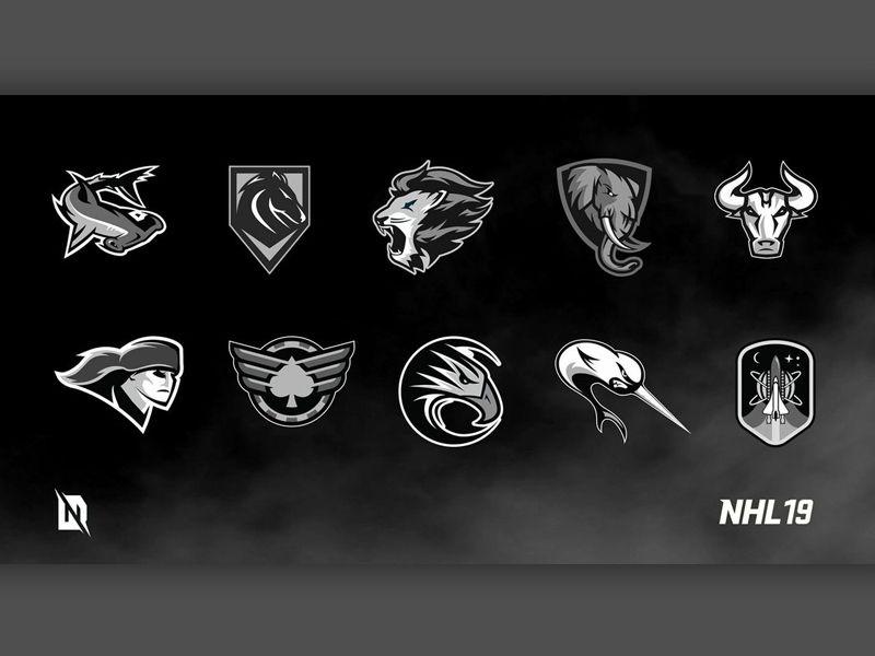 Hockey Team NHL 13 Create a Logo - EA NHL 19 - 30 Create-A-Team Logos by Dylan Nowak | Dribbble | Dribbble
