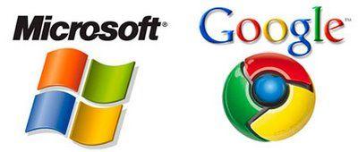 Chrome Microsoft Logo - Color Infringement: Microsoft vs. Google Matters Blog