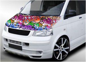 Graffiti VW Logo - VW Volkswagen Transporter bonnet wrap 1001 printed vinyl graffiti T4 ...