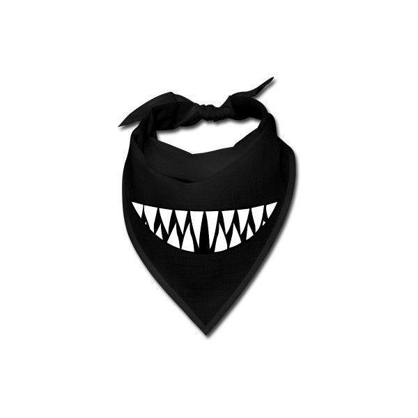 Bandana with Smile Logo - Toothy Smile Bandana | Spreadshirt | ID: 27540977 ($15) ❤ liked on ...