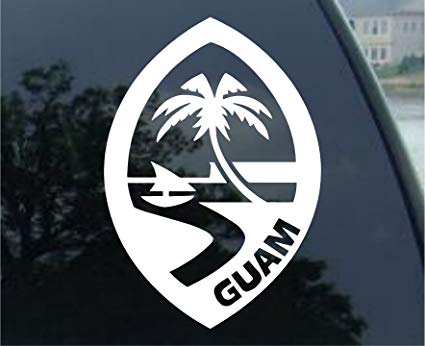 Guam Logo - DECAL ADDICTION, INC. Guam Logo WHITE Vinyl Car Laptop