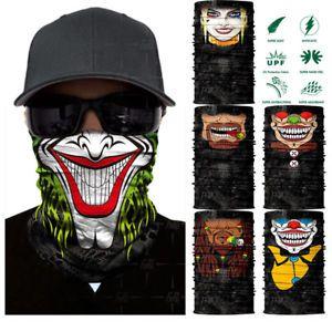 Bandana with Smile Logo - Joker Skull Motorcycle Cycling Neck Scarf Half Face Mask Bandana Ski