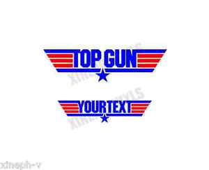 Top Gun Maverick Logo - TOPGUN topdad logo vinyl sticker decal maverick colours car text ...