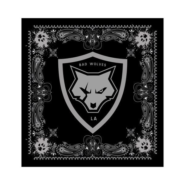 Bandana with Smile Logo - Shield Paws Bandana. STORE. Bad Wolves Store