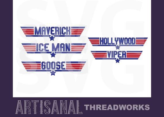 Top Gun Maverick Logo - Top Gun Font SVG Cutting Files Maverick Ice Man Goose | Etsy