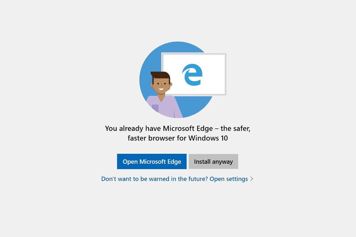 Chrome Microsoft Logo - Microsoft tests 'warning' Windows 10 users not to install Chrome or ...