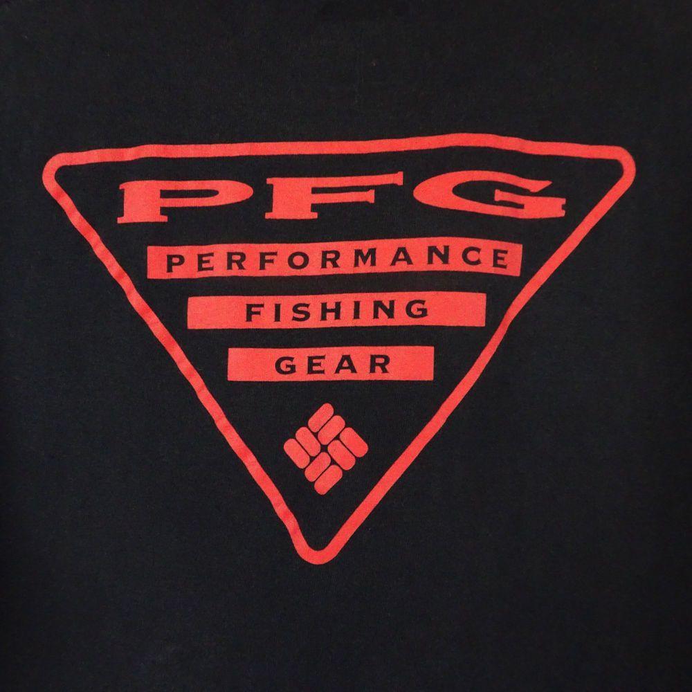 Columbia PFG Logo - Columbia PFG Men's Size Medium Blue Big Red PFG Logo on Back T-shirt ...
