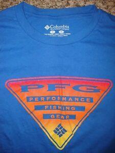 Columbia PFG Logo - Columbia Sportswear PFG Logo Graphic T Shirt, Size: Small, Blue