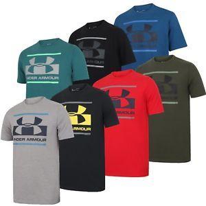 Red and Blue Under Armour Logo - Under Armour Mens Blocked Sportstyle Logo Charged Cotton Crew T