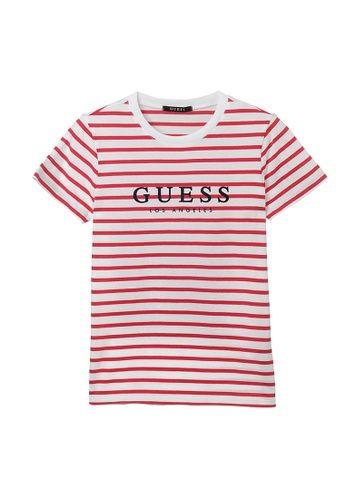 Guess Clothing Logo - Buy Guess Guess Women Stripe Logo Tee