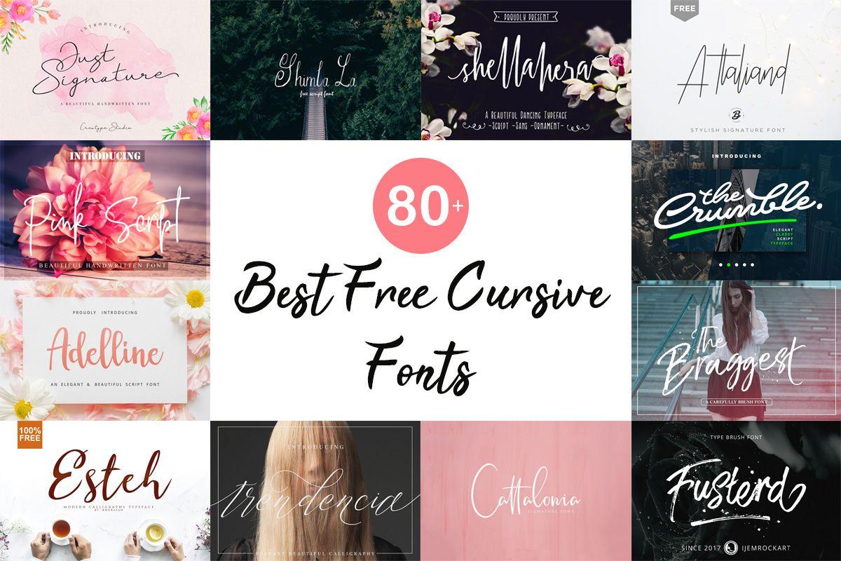 Best Cursive Logo - 80+ Best Free Cursive Fonts For Branding Design in 2018 - Creativetacos