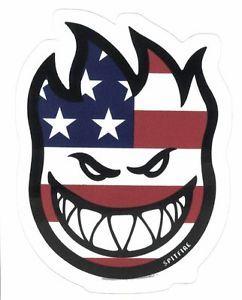 Spitfire Logo - SPITFIRE US USA FLAG LOGO STICKER ~ Skateboard Skate Wheels Vinyl ...