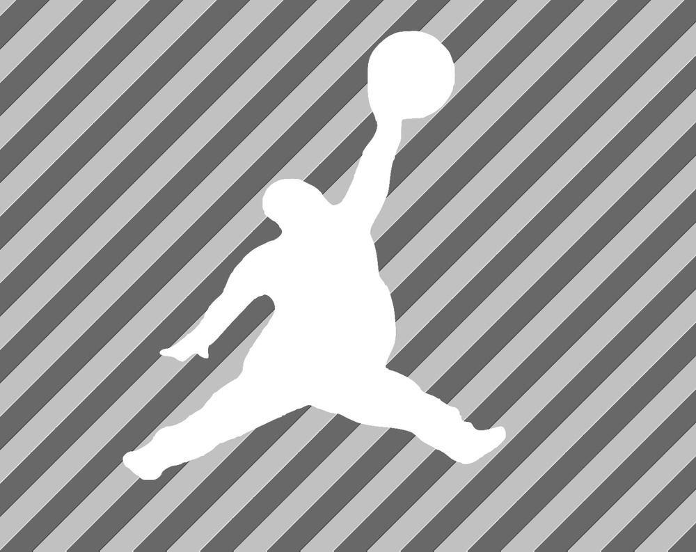 Fat Jordan Logo - FAT MICHAEL AIR JORDAN JUMPMAN - FUNNY VINYL WINDOW AUTO CAR STICKER ...