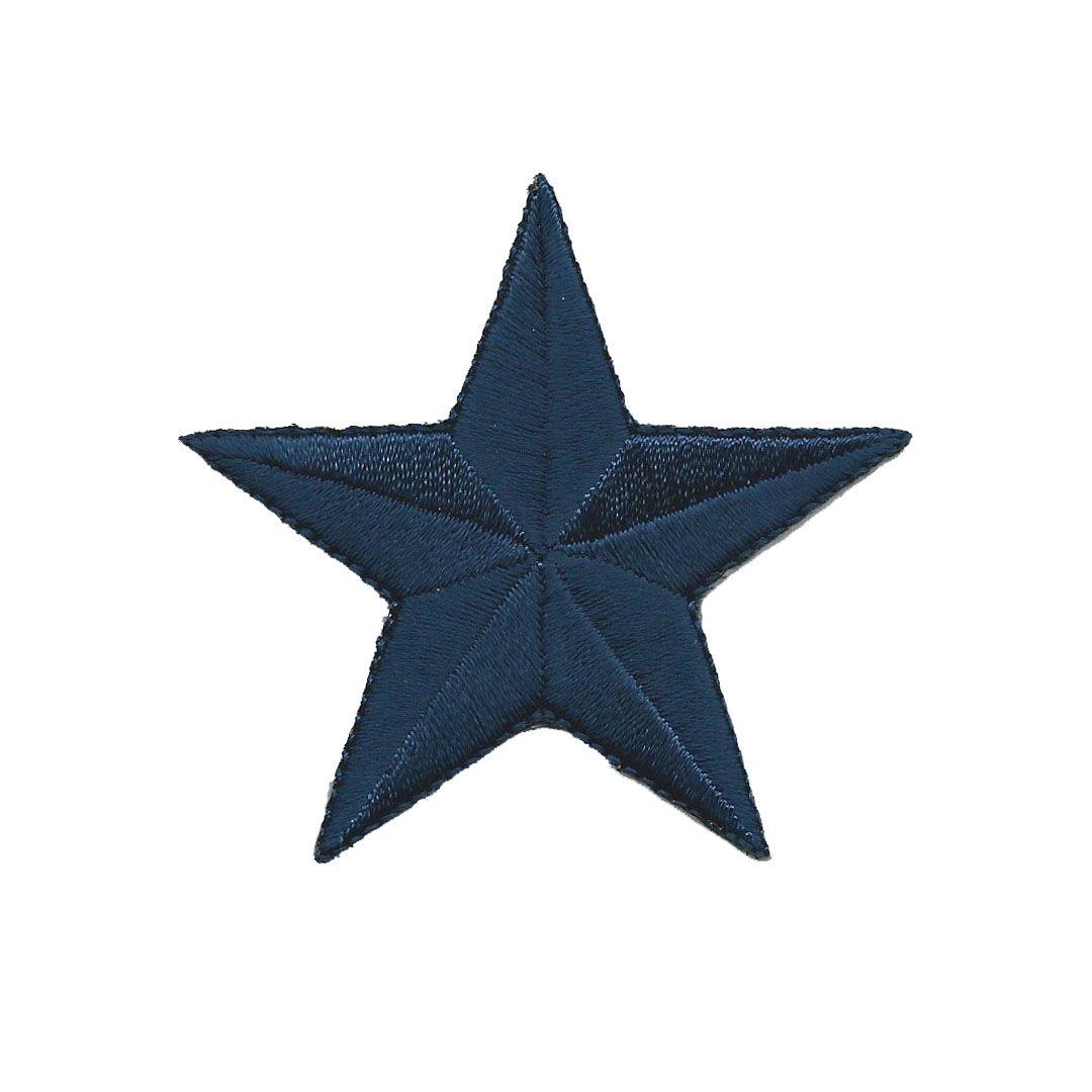 Navy Blue Star Logo - 2.5 Inch Star Patches Iron On Appliques – Navy Blue - Laughing Lizards