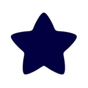 Navy Blue Star Logo - Solid Navy Blue Stickers & Labels | Zazzle UK