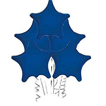 Navy Blue Star Logo - Navy Blue Star Balloon (22 Inch Mylar) Pkg 5: Toys & Games