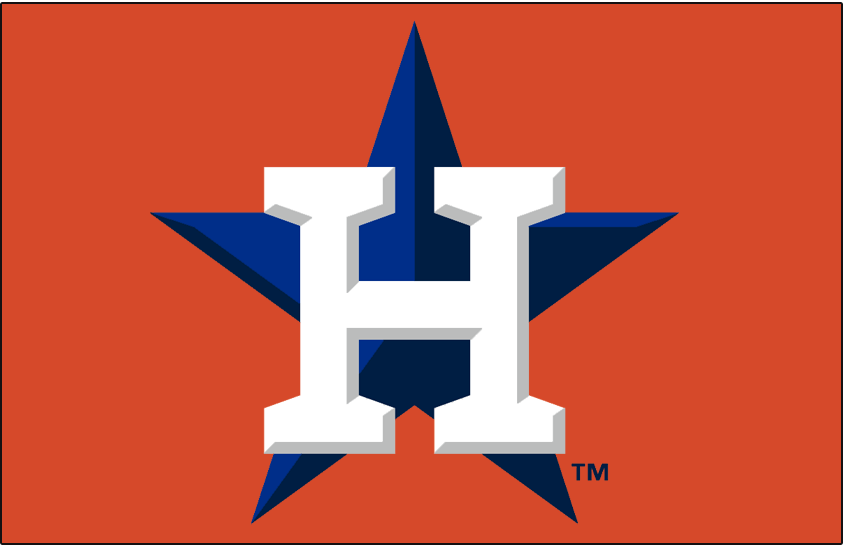 Navy Blue Star Logo - Houston Astros Cap Logo (2014) - White H with grey bevelling on a ...