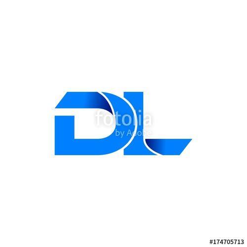 DL Logo - dl logo initial logo vector modern blue fold style