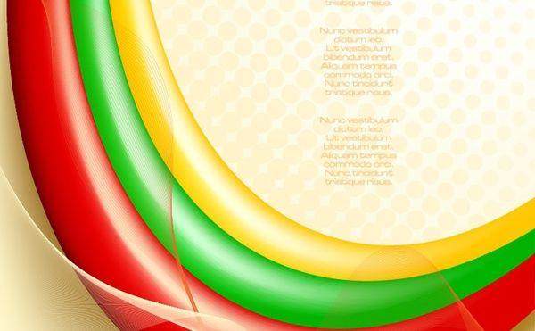 Red Yellow B Logo - Colorful bright curves background red yellow green ornament Free