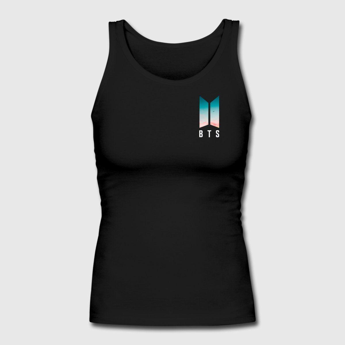 Sky Army Logo - BTS ARMY LOGO SKY FOR ANYWHERE Womens Longer Length Fitted Tank