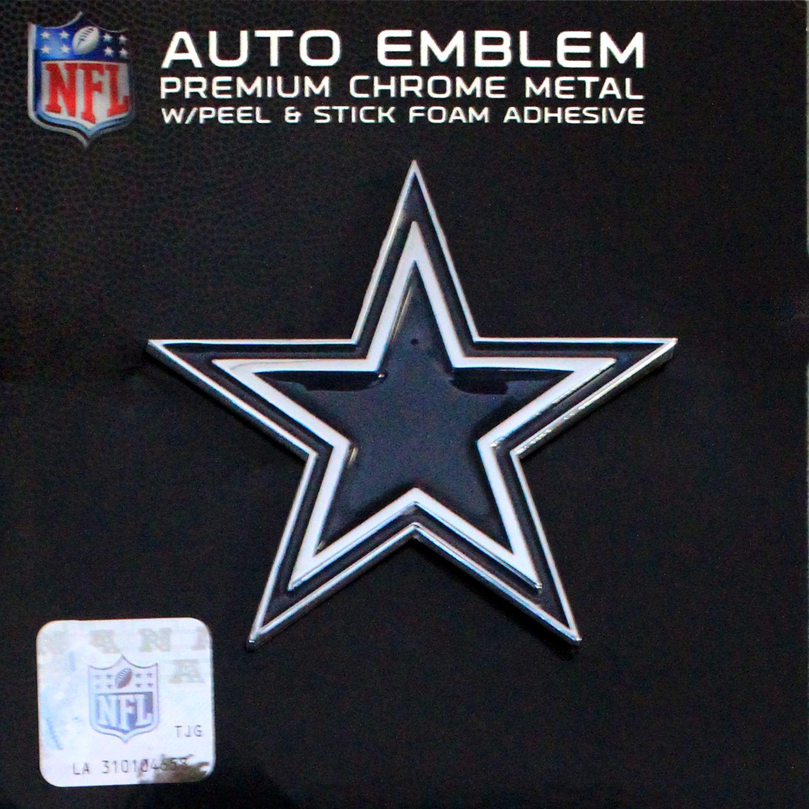 Navy Blue Star Logo - Dallas Cowboys Navy Blue Star Team Logo Premium Solid Metal Chrome ...