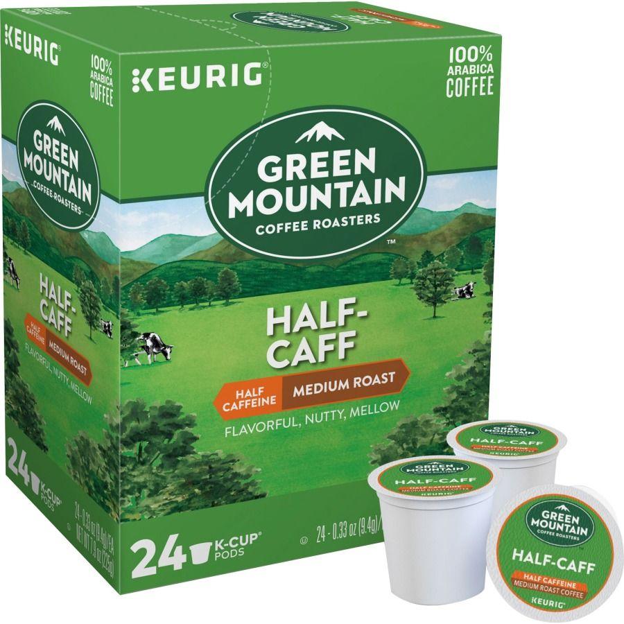 With a Half Circle Mountain Logo - Green Mountain Coffee Roasters Half Caff Blend Papers Inc