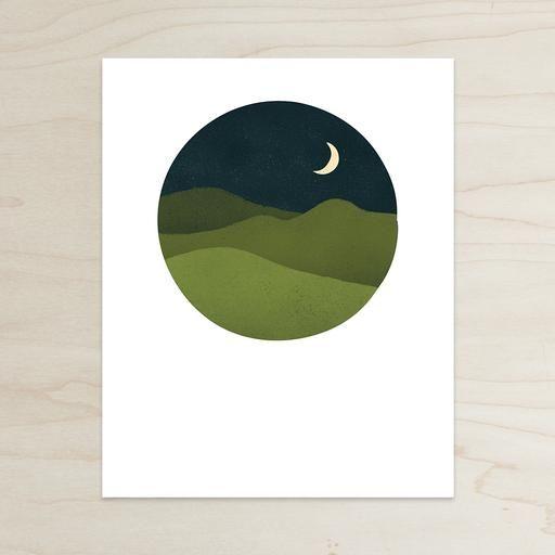 With a Half Circle Mountain Logo - Blue Ridge Mountains Card