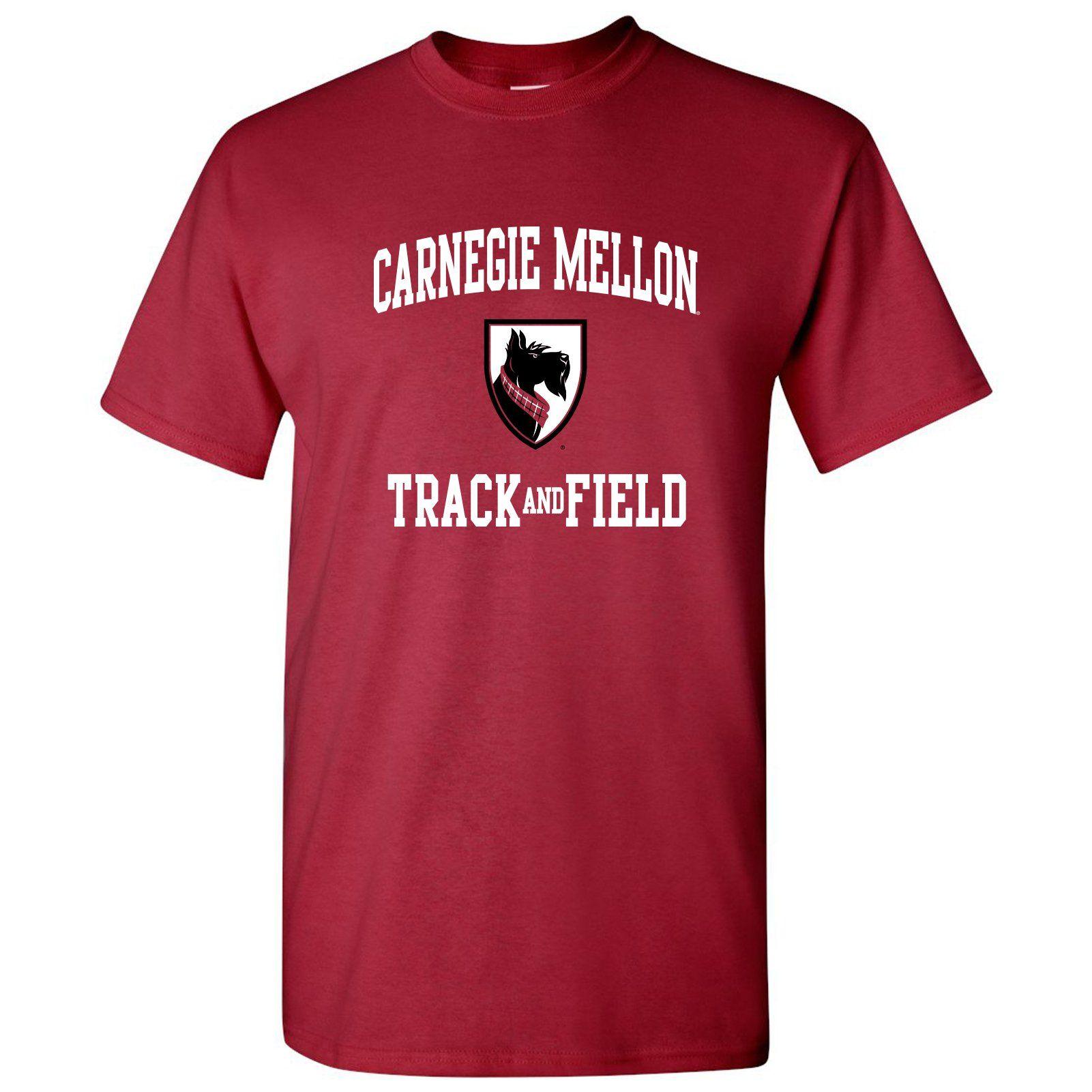 Carnegie Mellon Sports Logo - Carnegie Mellon Arch Logo Track & Field T Shirt