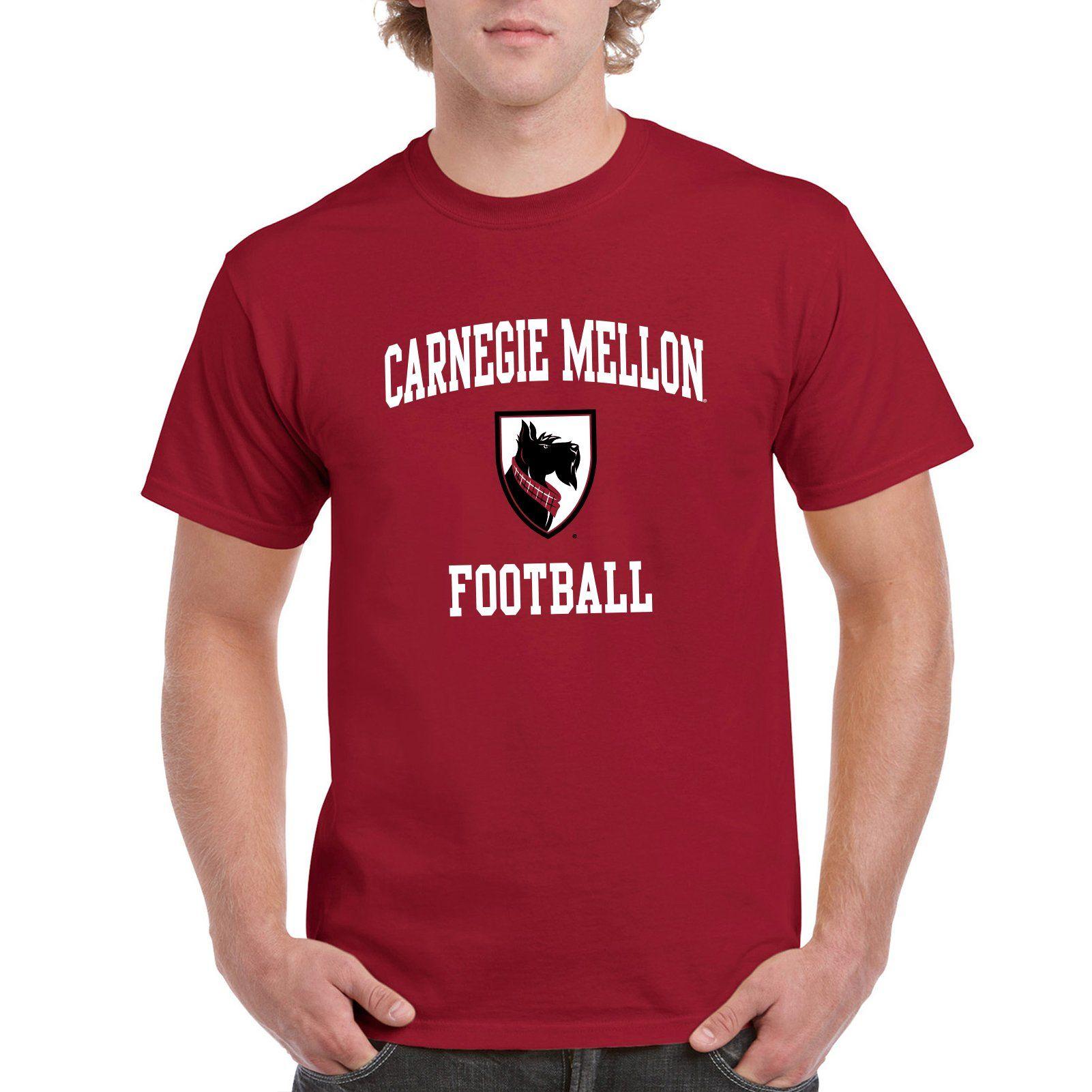 Carnegie Mellon Sports Logo - Carnegie Mellon Arch Logo Football T Shirt - Cardinal - UGP
