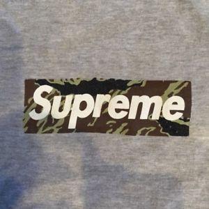 Supreme Camouflage Logo - Details about Supreme Tiger Camo Box Logo Tee / Spellout Rare Camouflage  VTG 90s Gray Shirt