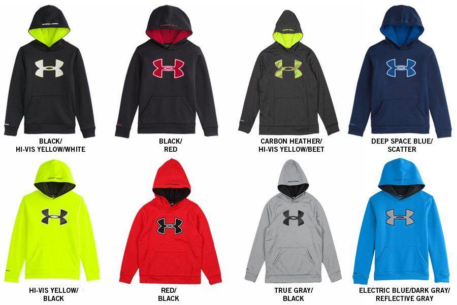 Red and Blue Under Armour Logo - Under Armour Big Logo Youth Hoody