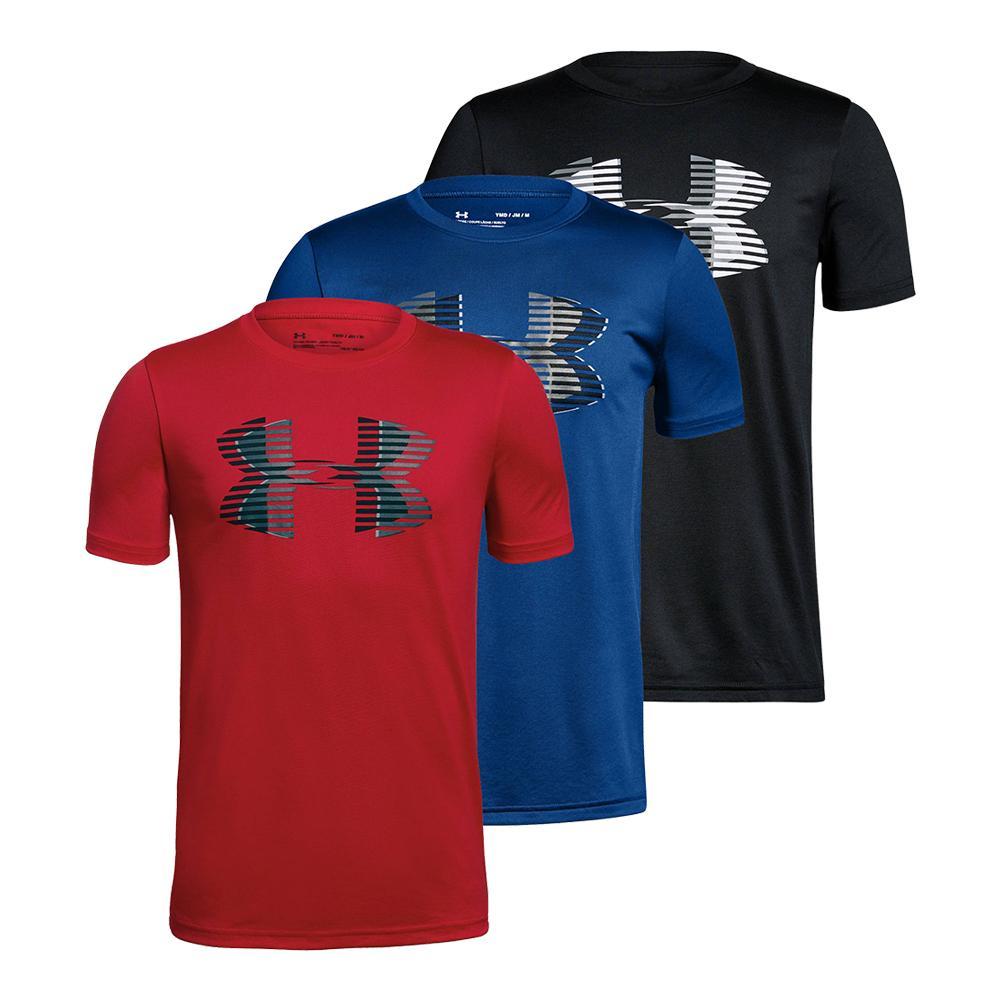 Red and Blue Under Armour Logo - Under Armour Boys` Tech Big Logo Solid Tee