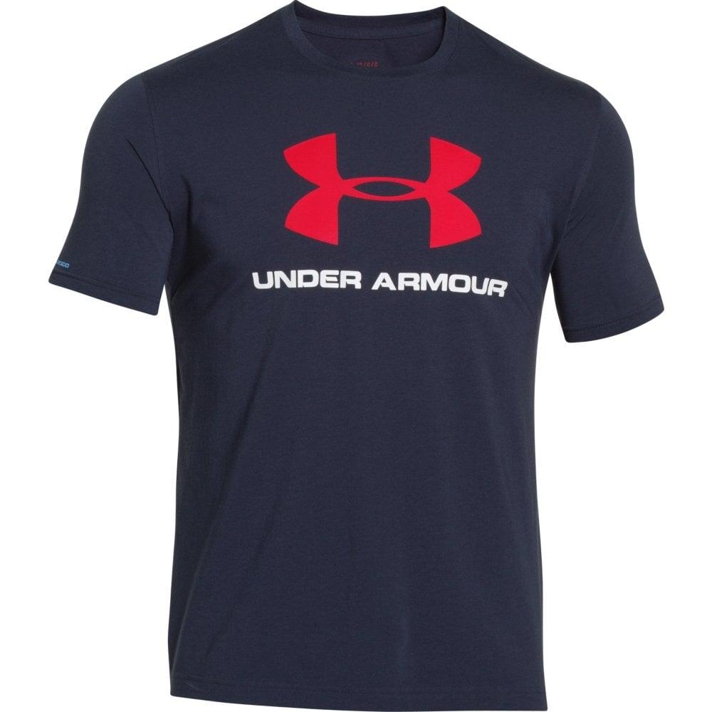 Red and Blue Under Armour Logo - Buy Men's UA Sportstyle Logo T Shirt From Under Armour In Blue