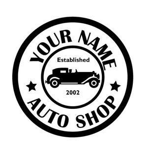 Custom Auto Shop Logo - CUSTOM AUTO SHOP SIGN DECAL STICKER FOR GARAGE, WORKSHOP, OFFICE