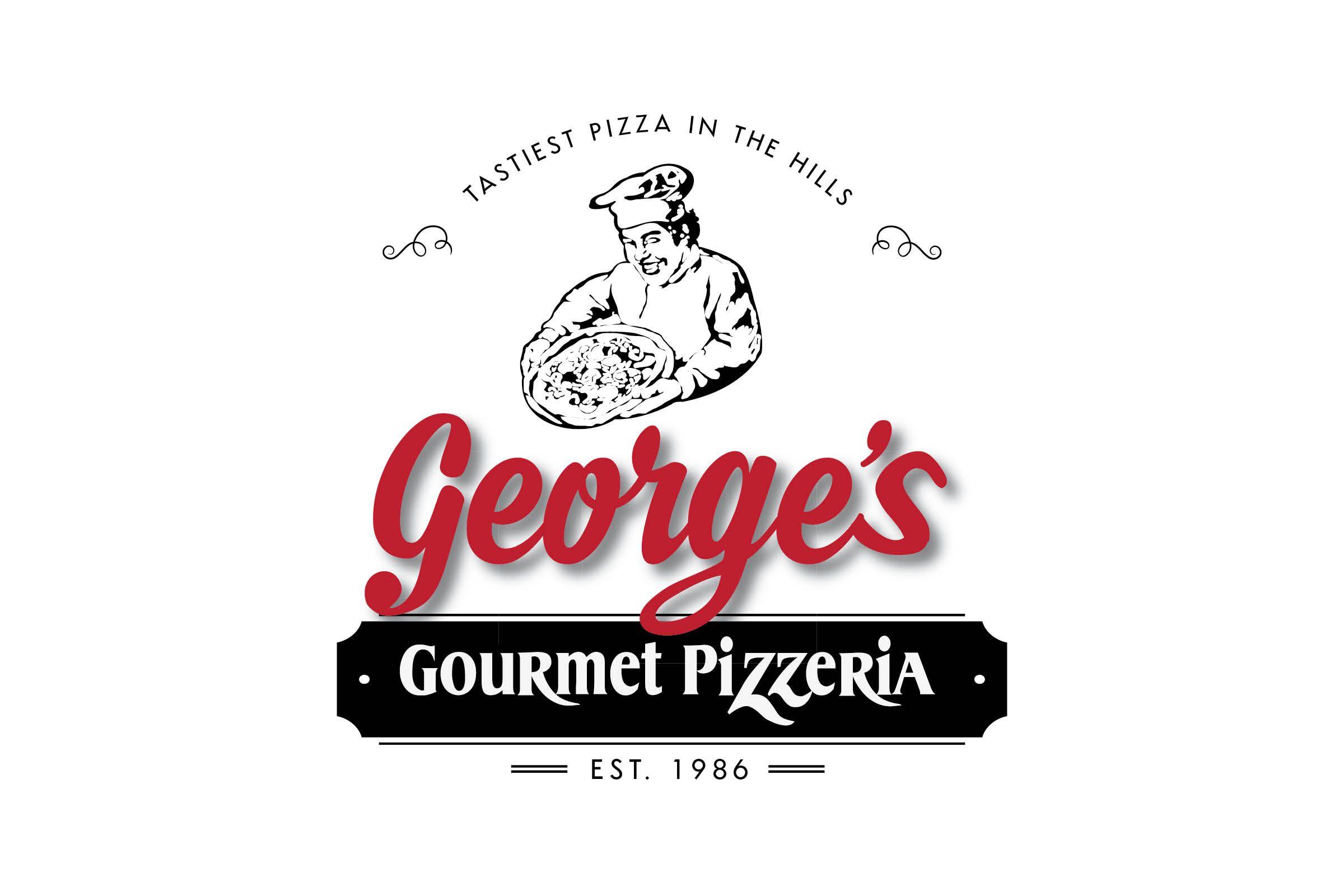 Yik Yak Logo - Yik Yak Creative Georges Gourmet Pizzeria Italian Menu Design Logo