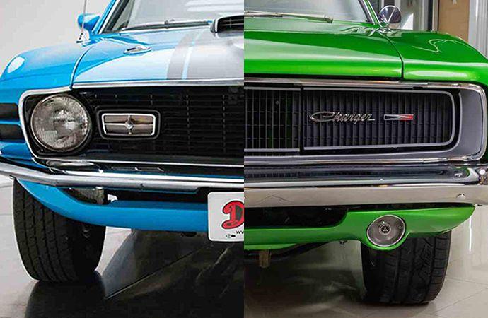 Classic Muscle Car Logo - Charger, Mustang are America's most-searched muscle cars