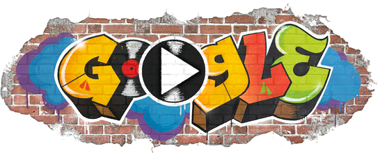 Google Art Logo - 44th Anniversary of the Birth of Hip Hop