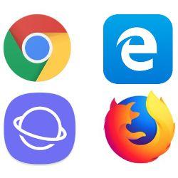 Samsung Browsers Logo - Samsung vs Chrome vs Firefox vs Edge mobile browsers benchmark speed ...