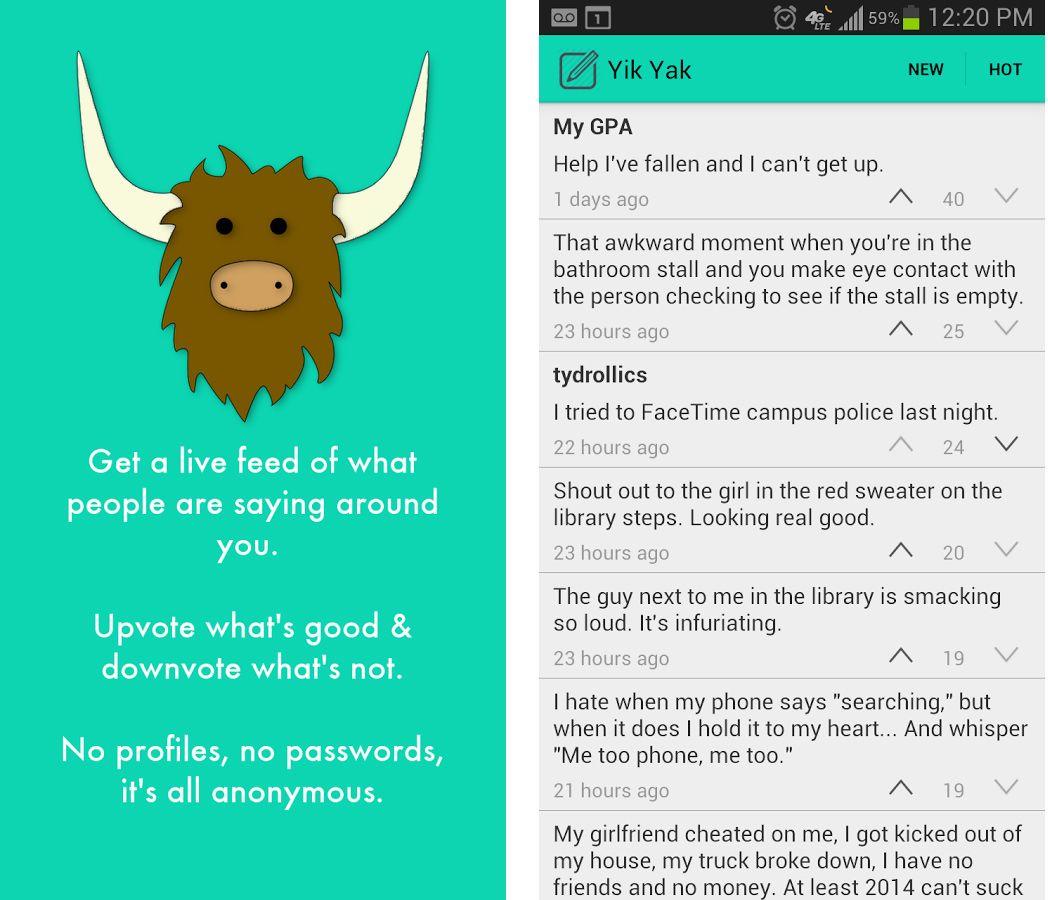 Yik Yak Logo - Cyberbully' App Yik Yak Banned at UK Schools