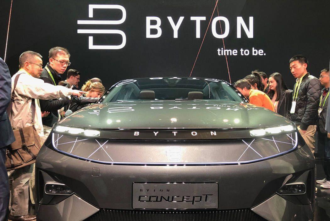 Byton Motor Logo - Dynamic dual: At CES, Byton car is both self-driving, electric | Las ...