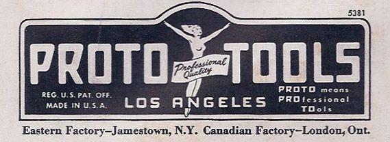 Vintage Tool Logo - Original Proto Logo | Taylor Industrial Tools