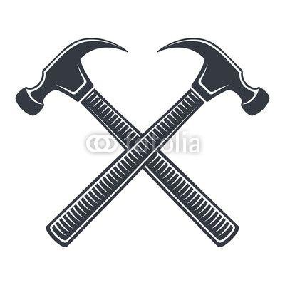 Vintage Tool Logo - Vintage hammer Icon, joiner's tools, simple shape, for graphic ...