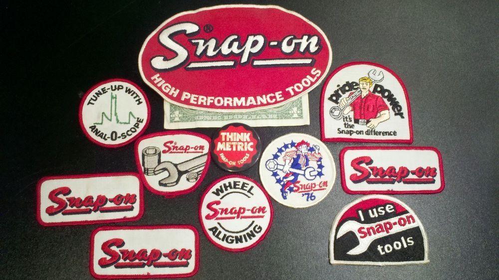 Old Snap-on Logo - VINTAGE SNAP-ON TOOLS PATCH LOT SNAP ON TOOL LOGO BADGE PATCH ...