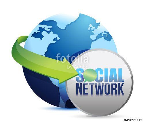 Social Media Globe Logo - social media globe