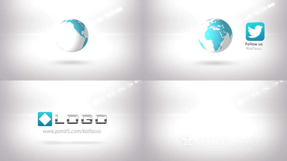 Social Media Globe Logo - Earth Globe Spin Social Media Reveal Business Logo Intro After ...
