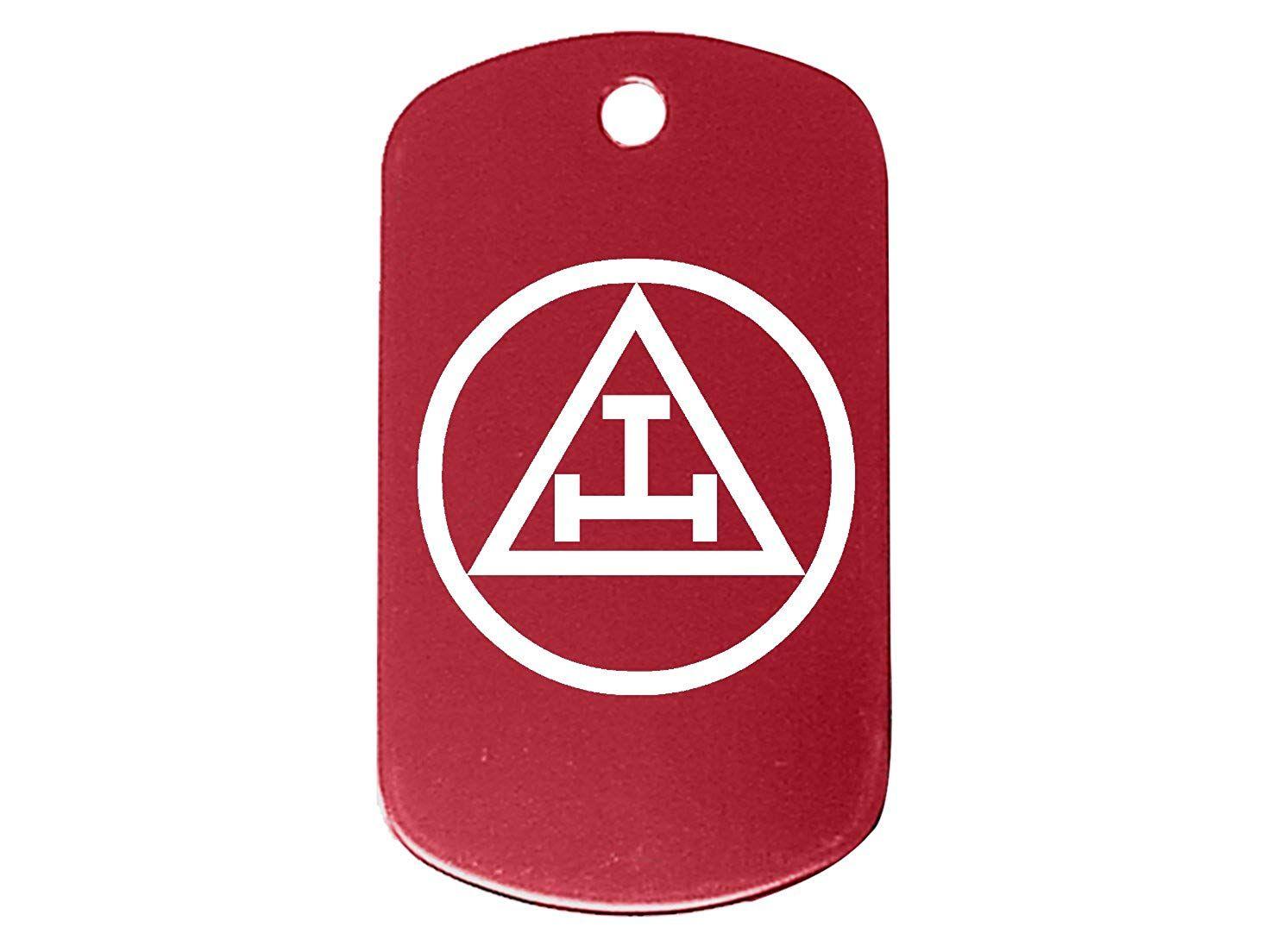 Royal Arch Logo - Amazon.com: NDZ Performance Red Dog Tag Only No Chain Masonic Royal ...