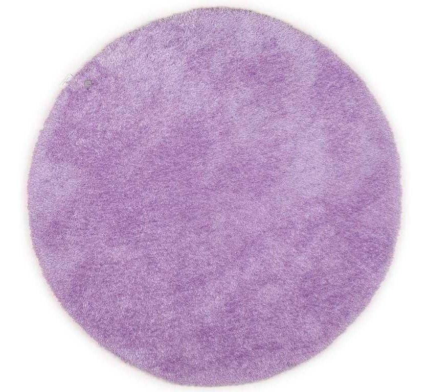 Grey and Purple Circle Logo - Tom Tailor Soft Shaggy - Light Purple Circle Rug | Modern Rugs