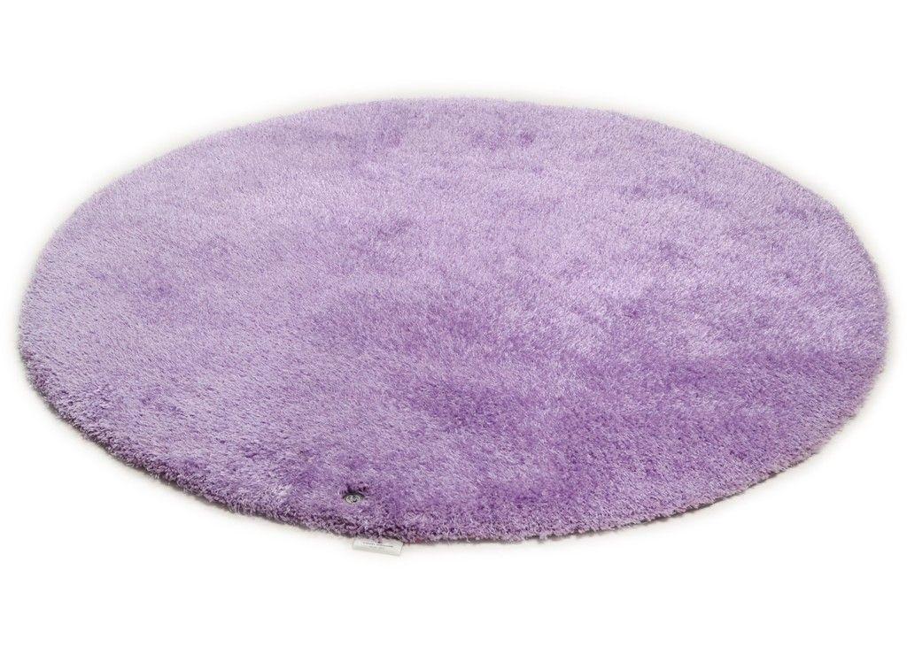 Grey and Purple Circle Logo - Tom Tailor Soft Shaggy - Light Purple Circle Rug | Modern Rugs