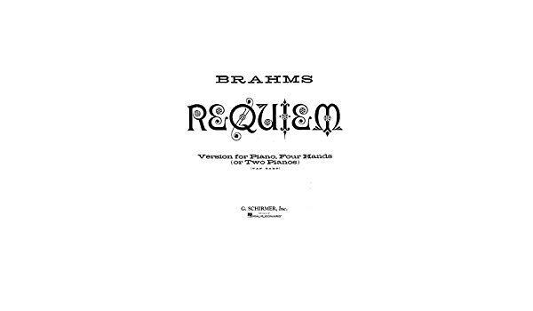 Four Hands Logo - Johannes Brahms: Requiem (Four Hands or Two Pianos). Sheet Music for ...
